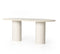 Belle Oval Dining Table-Cream Marble
