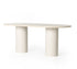 Belle Oval Dining Table-Cream Marble