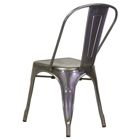 Tolix Armless Chair - Gunmetal