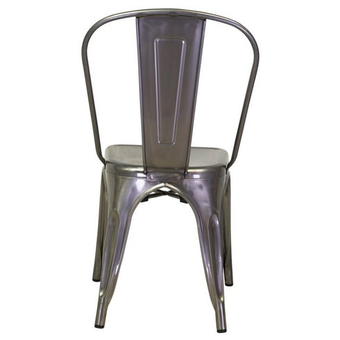 Tolix Armless Chair - Gunmetal