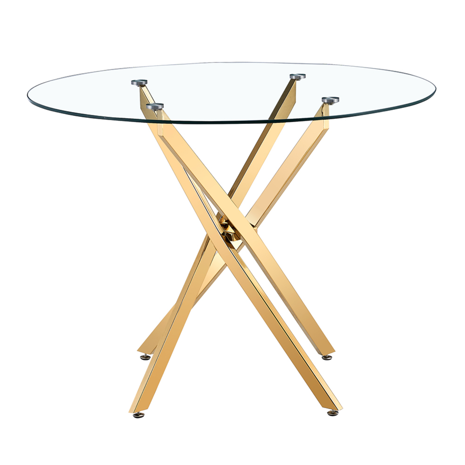 Glass Star Table - Round (Gold)