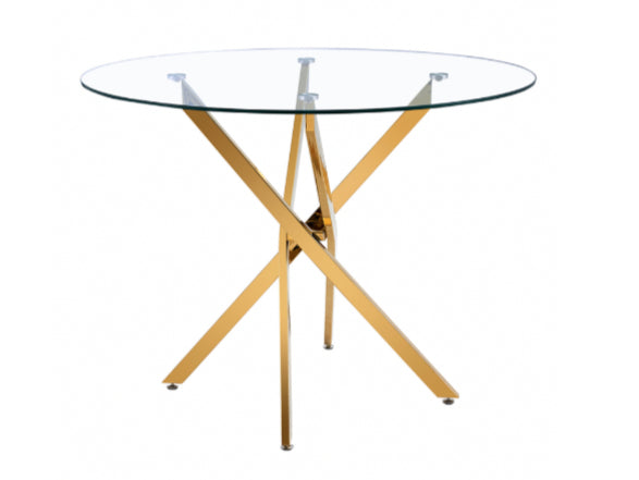 Glass Star Table - Round (Gold)