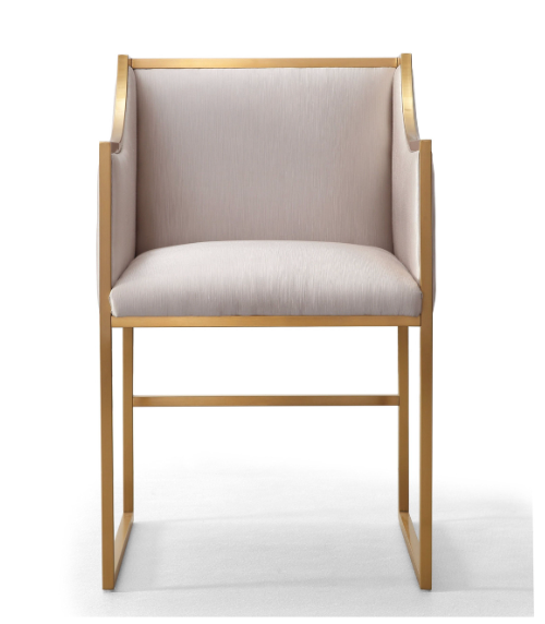 Atara Cream Velvet Gold Chair