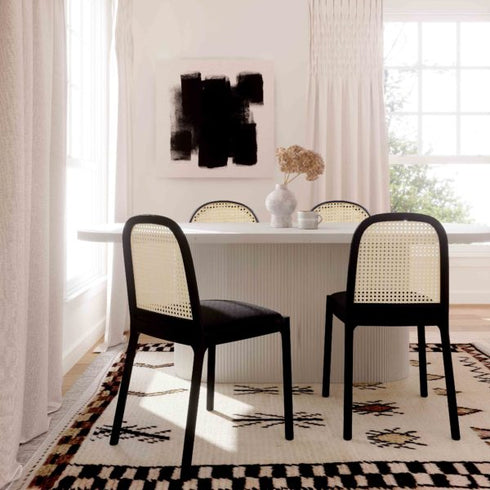 Cb2 cane dining discount chair