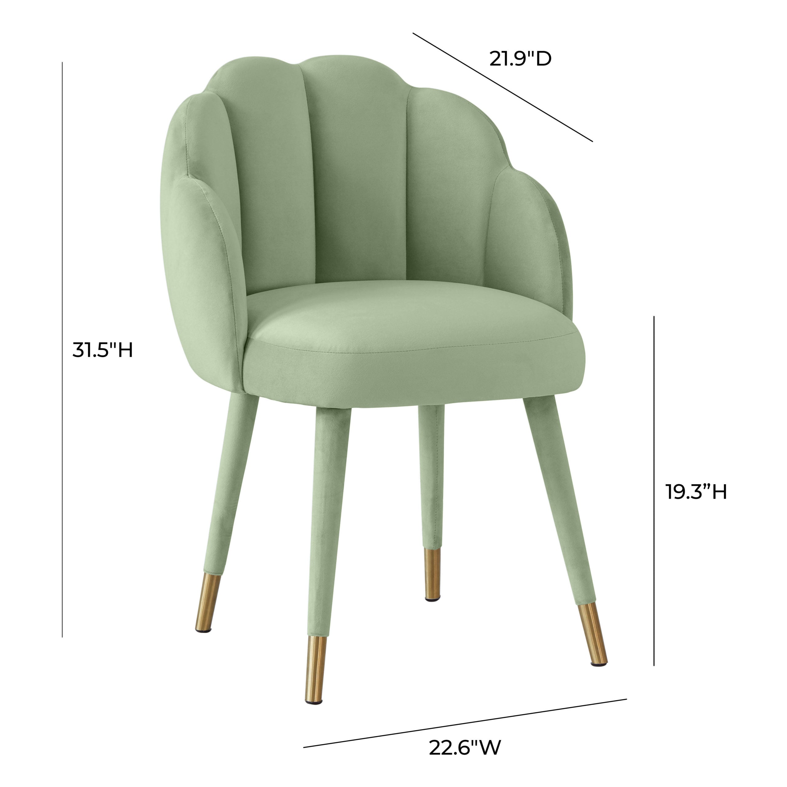 Gardenia Velvet Dining Chair