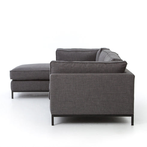 GRAMMERCY 2-PIECE CHAISE SECTIONAL (LEFT/RIGHT CHAISE) - BENNETT CHARCOAL