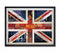 Union Jack - UK National Flag Collage Art with Black Frame