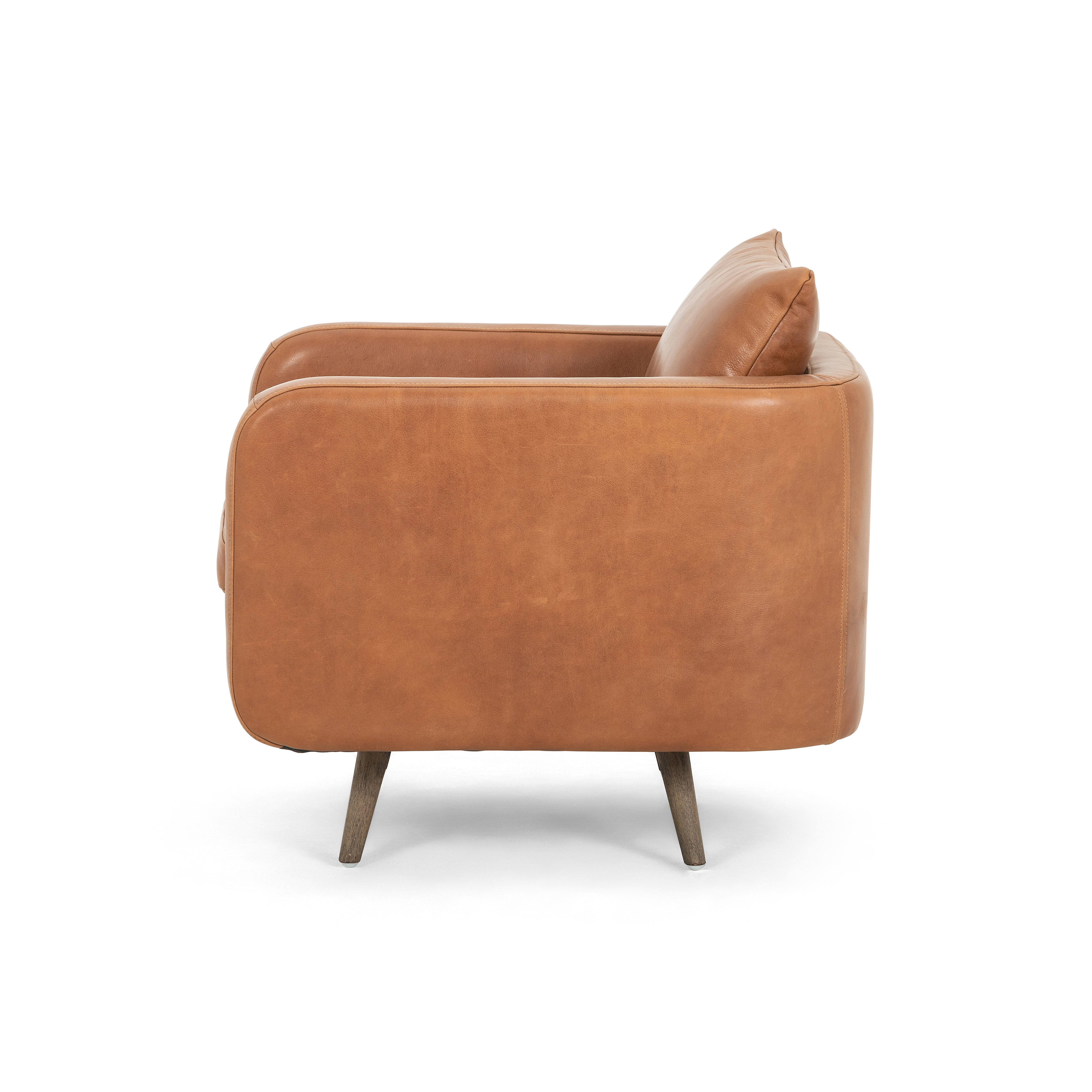 Chaise pivotante à dossier arrondi