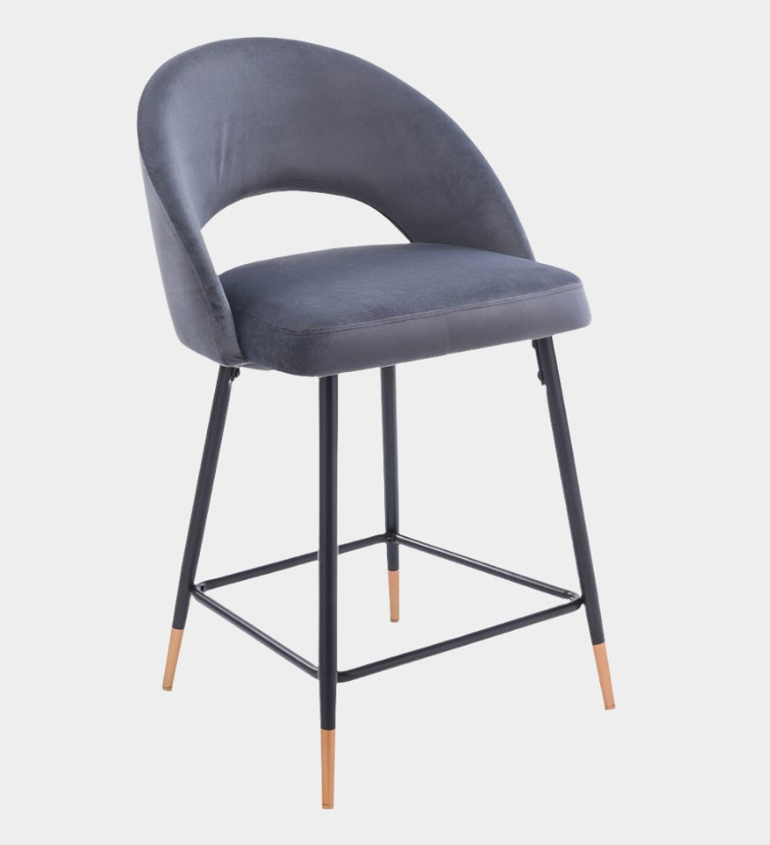 Tabouret en velours Akira