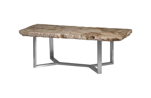 Onyx Dining Table Stainless Steel Base