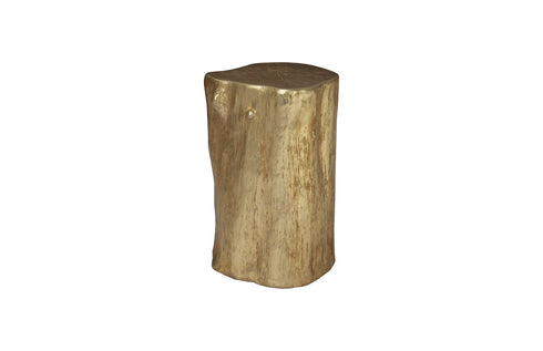 Log Small Gold Stool