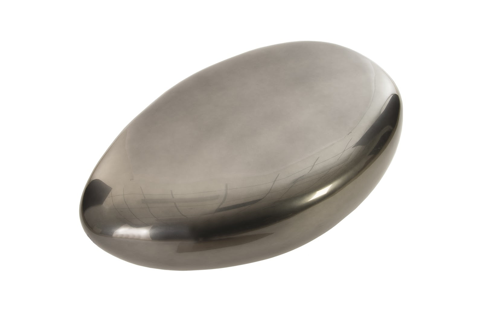 Petite table basse River Stone, argent liquide