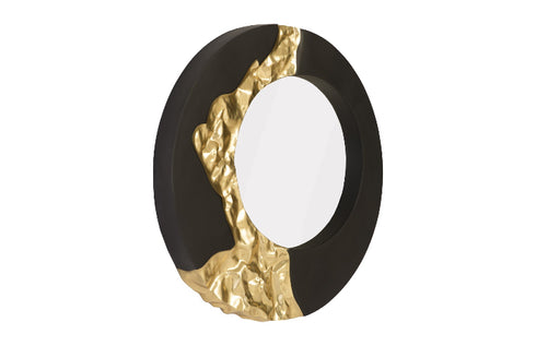 Mercury Mirror Black, Gold Leaf