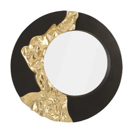 Mercury Mirror Black, Gold Leaf