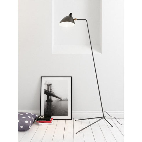 Serge Mouille One-Arm Floor Lamp (Reproduction)
