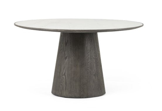 Skye Round Dining Table - White Marble