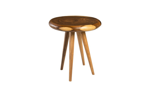 Smoothed Table Chamcha Wood, Natural, Round