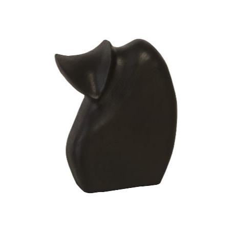 Nuzzled Cat Sculpture - Chamcha Wood (Burnt Black)