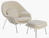 Womb Lounge Chair And Ottoman (Boucle Fabric) - Reproduction